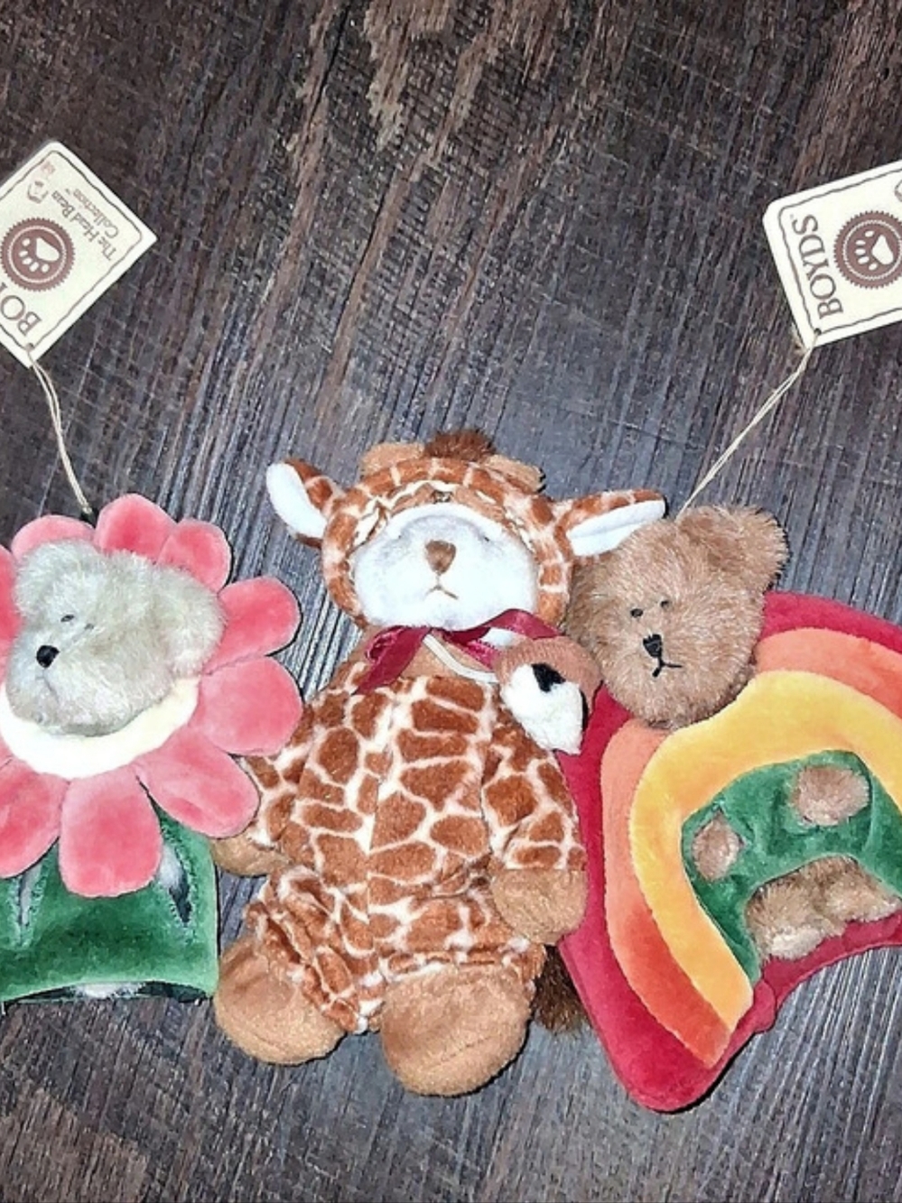 Boyds The Head Bean Collection Plush Bears Set of 3